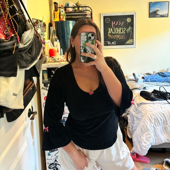 Betsey Johnson Intimates Velvet Top - Picture 1 of 7